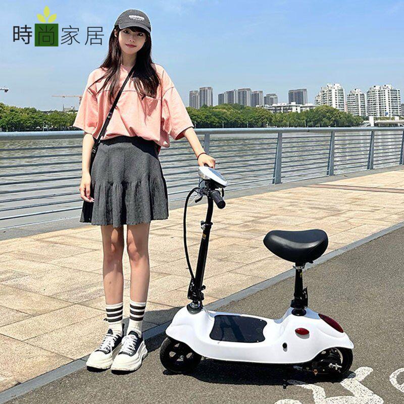 【附發票】免運 工廠直銷 電動車 電動代步車 滑板車 小型電動車 電動滑板車迷你代步小型車可折疊電動車小海豚輕便通勤便攜式特惠/開立發票 售後保障 s13