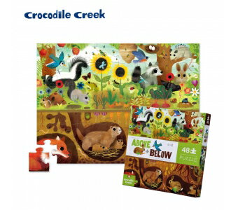 《美國 Crocodile Creek》探索主題拼圖-探索庭院 48片 東喬精品百貨