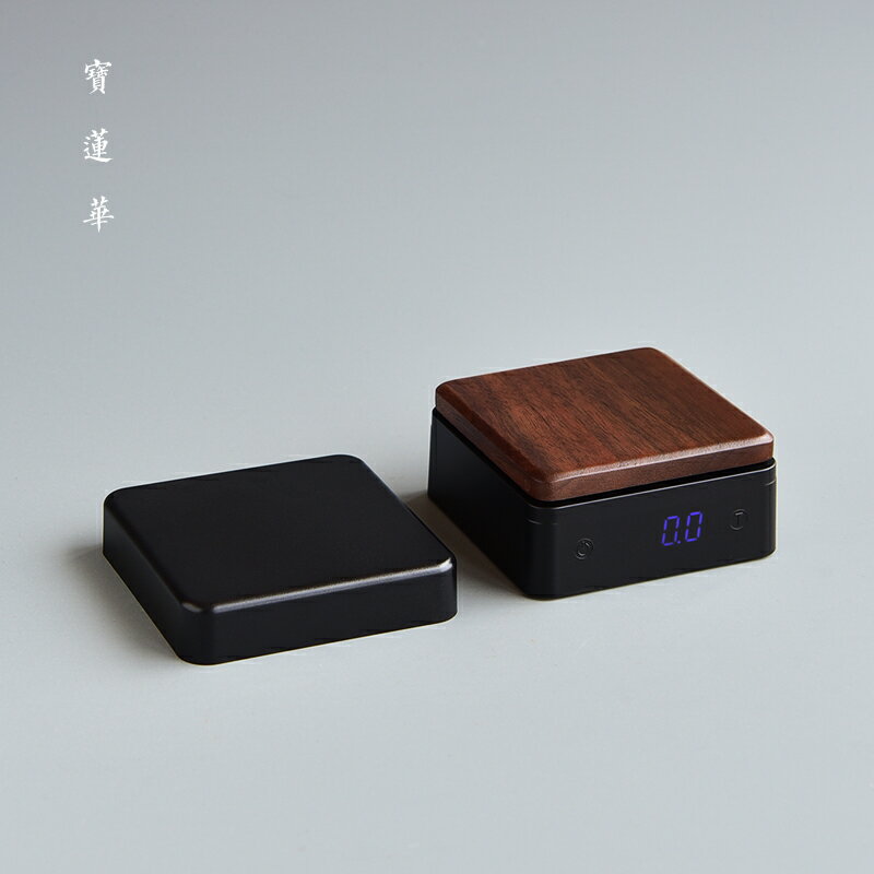 胡桃木盤方形稱茶克稱 茶葉稱 便攜迷你電子稱小巧精準咖啡廚房稱