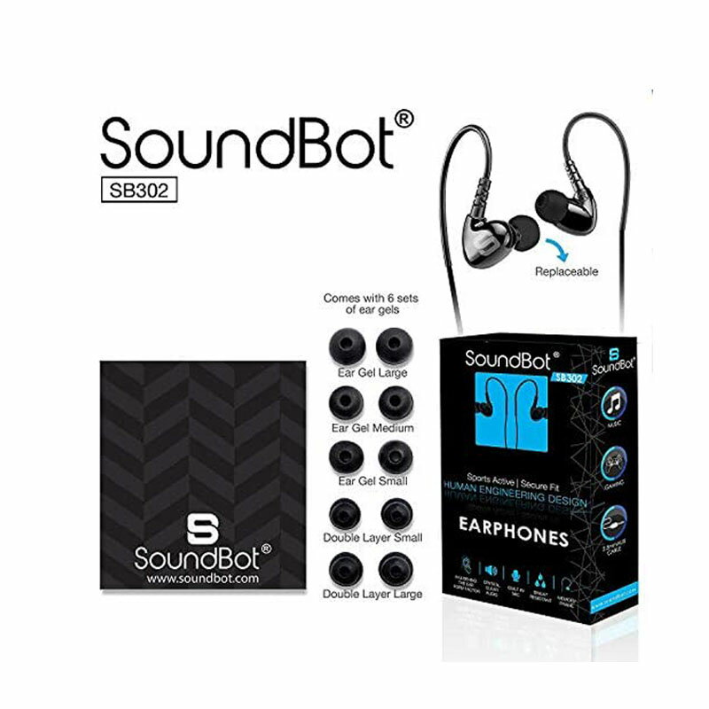[美國直購] Soundbot SB302 運動防汗後掛式耳機 超重低音 防水耳掛 黑色 適 iphone android 手機 平板_TT0 dd