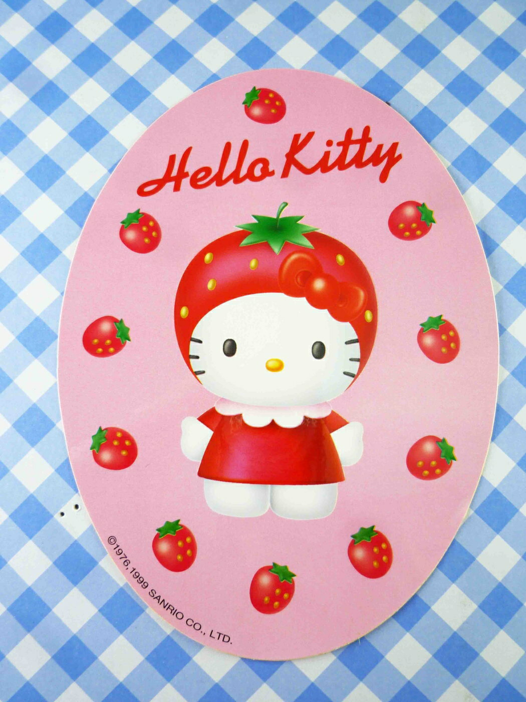 【震撼精品百貨】Hello Kitty 凱蒂貓 貼紙-草莓頭 震撼日式精品百貨