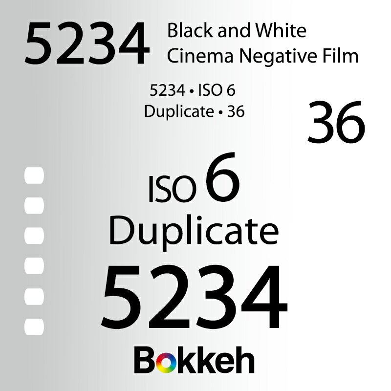 [享樂攝影]柯達Kodak 5234黑白電影拷貝負片 iso6 超低感度 究極細緻! 黑白負片 電影底片 B&W 拷貝片 workflow