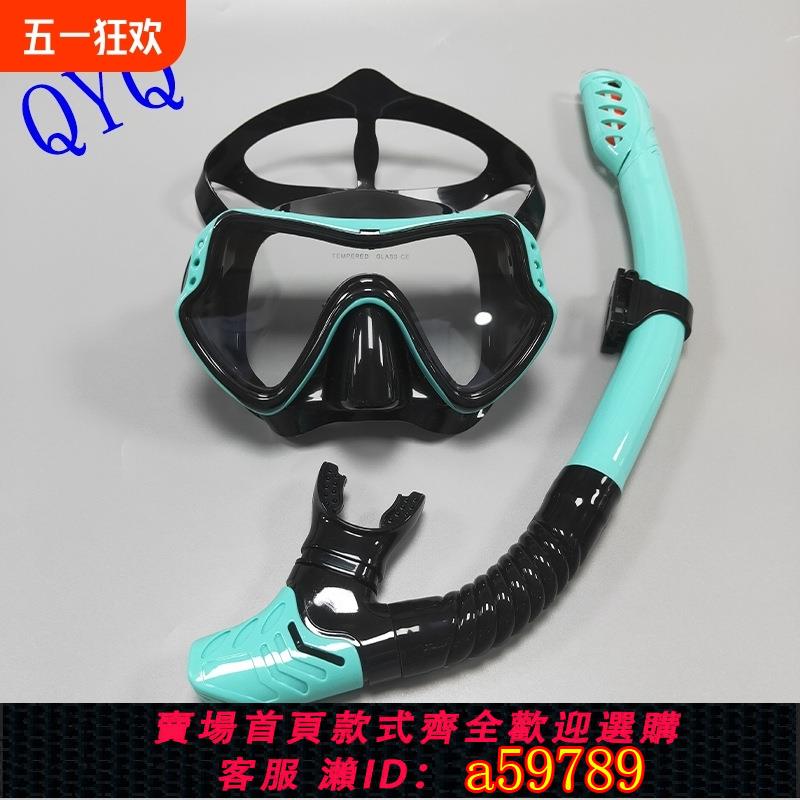 【臺灣公司 可打統編】2024新款全乾式呼吸管套裝浮潛三寶裝備潛水鏡游泳pvc面罩