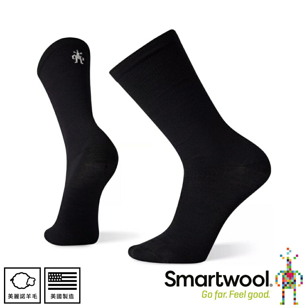 【SmartWool 美國 超輕量減震徒步內裏中長襪《黑》】SW001650/羊毛襪/運動襪/戶外襪/機能襪