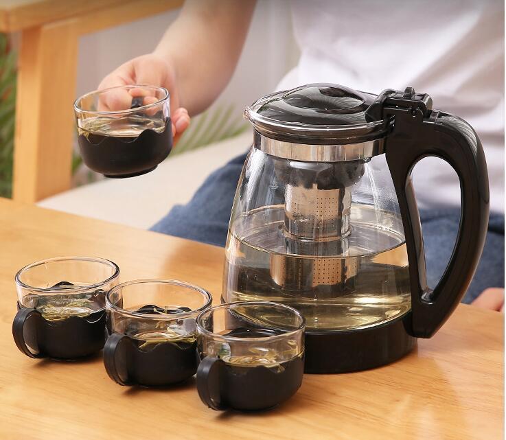 茶壺玻璃咖啡泡茶壺茶具套裝用大號單壺耐水壺過濾紅茶花茶壺