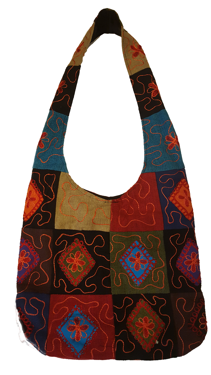 <br/><br/>  尼泊爾製 方塊拼布圖形 肩背包【尼泊爾手藝坊】Nepalese made, attractive patch pattern shoulder bag<br/><br/><a href=