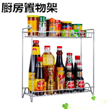 廚房用品置物架調料架調味瓶調料盒儲物架落地調味料品收納架1入