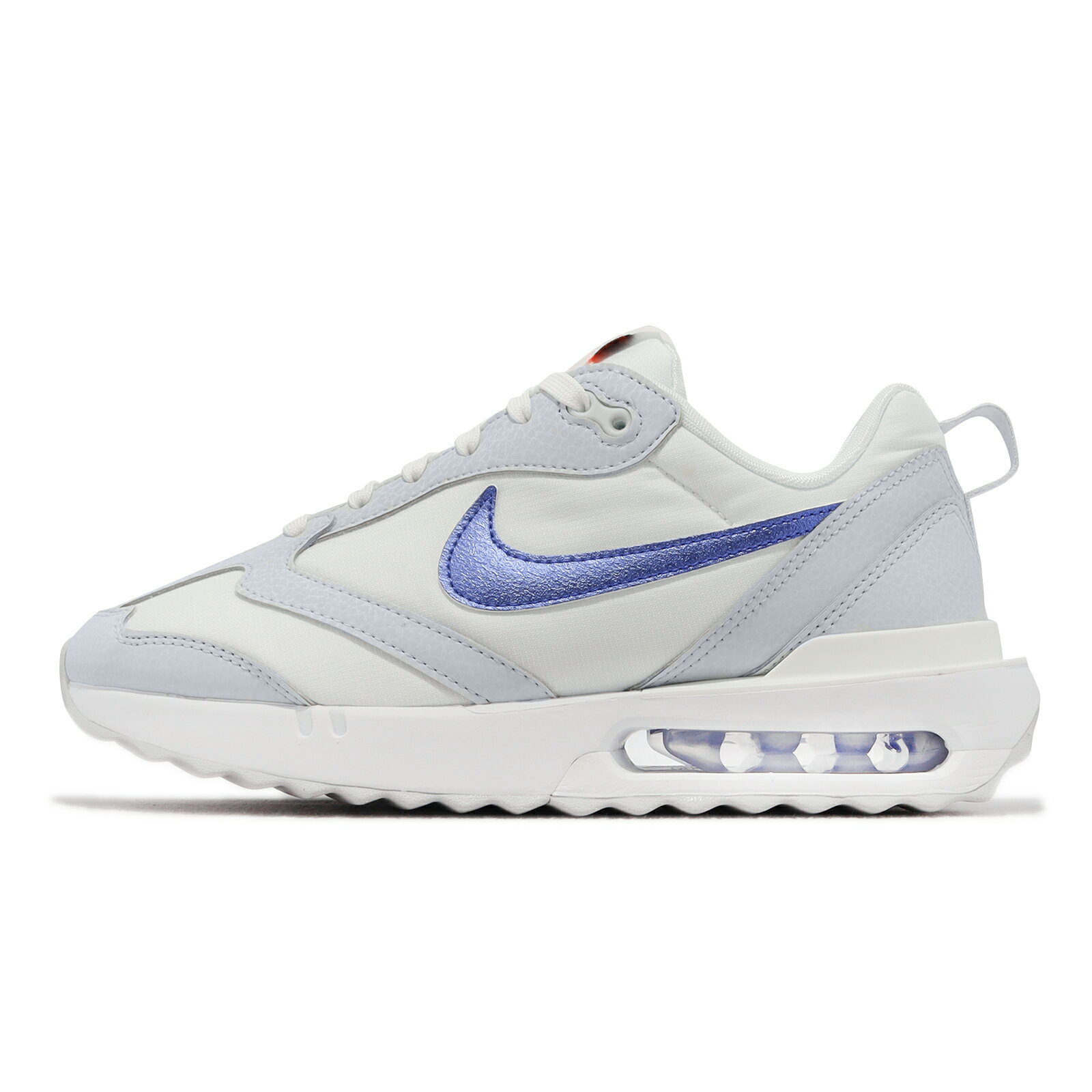 Nike 休閒鞋 Wmns Air Max Dawn 女鞋 白 藍 氣墊 復古 麂皮 異材質拼接