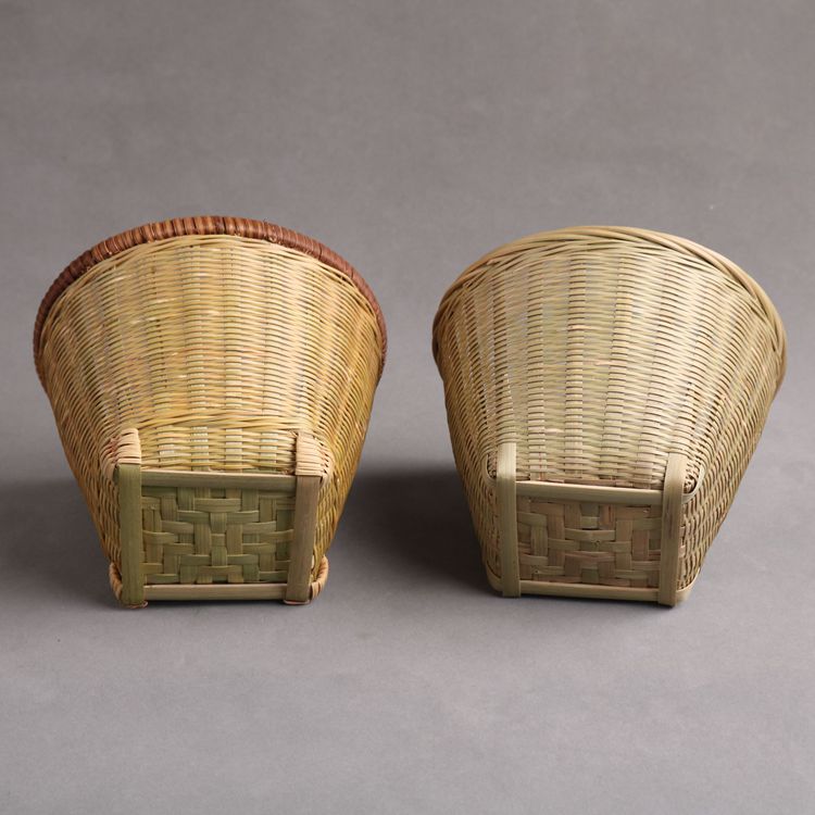 包郵竹編小籮筐家用純手工竹編筐籃小家居桌面擺件零食雜物收納筐 1