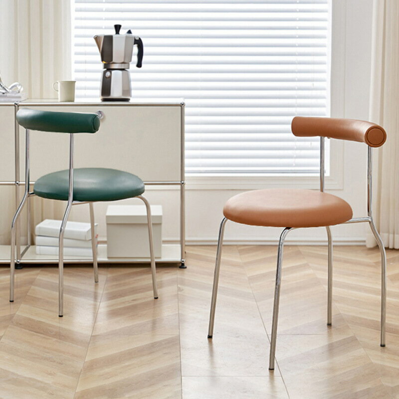 APP下單享點數9% 網紅椅子輕奢風設計師北歐餐椅舒適靠背椅咖啡廳民宿餐桌椅蛋卷椅