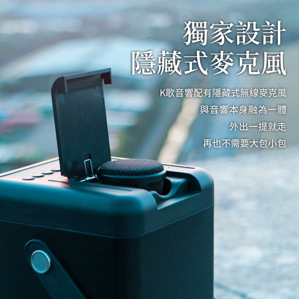 【YOULISN優力神】雙麥組★一鍵消除人聲便攜式手機K歌藍牙音響S12_音箱 伴唱 家庭劇院 7