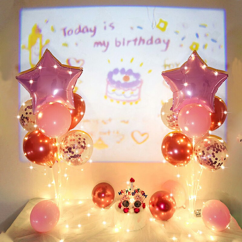 氣氛投影燈 氣氛燈 星空燈 網紅ins生日投影燈派對裝飾場景佈置女孩氛圍快樂投影儀拍照道具『XY37602』