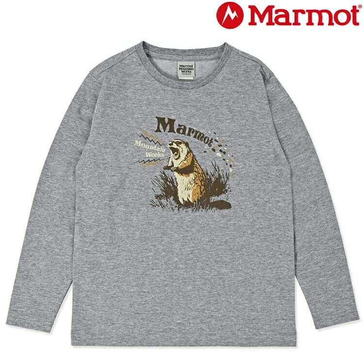 Marmot 土撥鼠 Squeak/Squeak-T 兒童款 長袖快乾T恤 TSAKC108 J022 赫茲灰