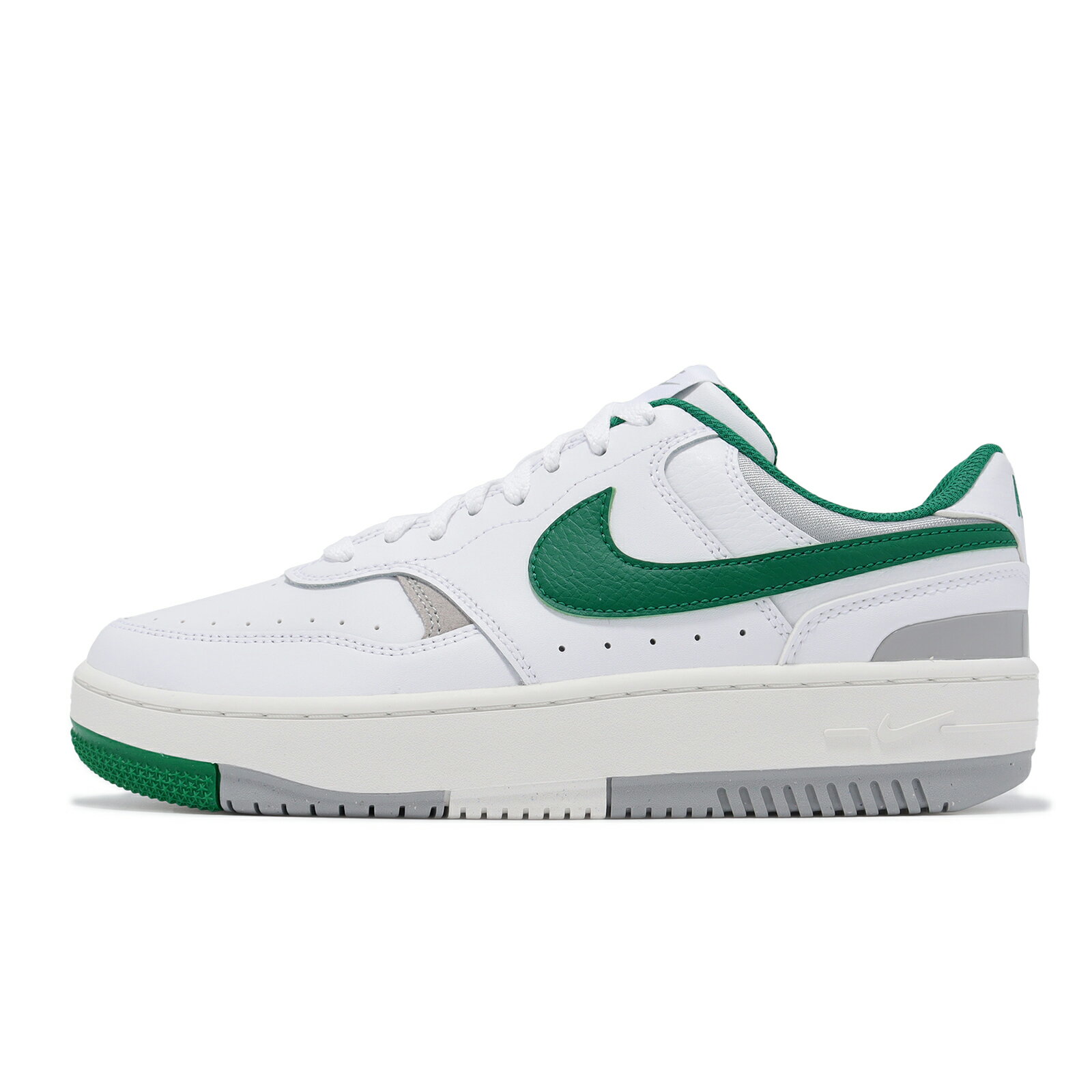 Nike 休閒鞋 Wmns Gamma Force 女鞋 男鞋 白 綠 拼接 厚底 環保材質 經典 運動鞋 DX9176-106