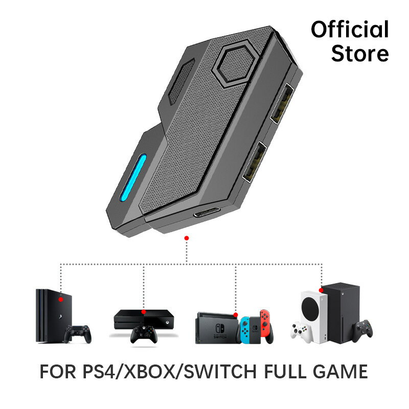 Blader PS4主機遊戲手柄鍵盤滑鼠轉換器PS3 Xbox Switch PC