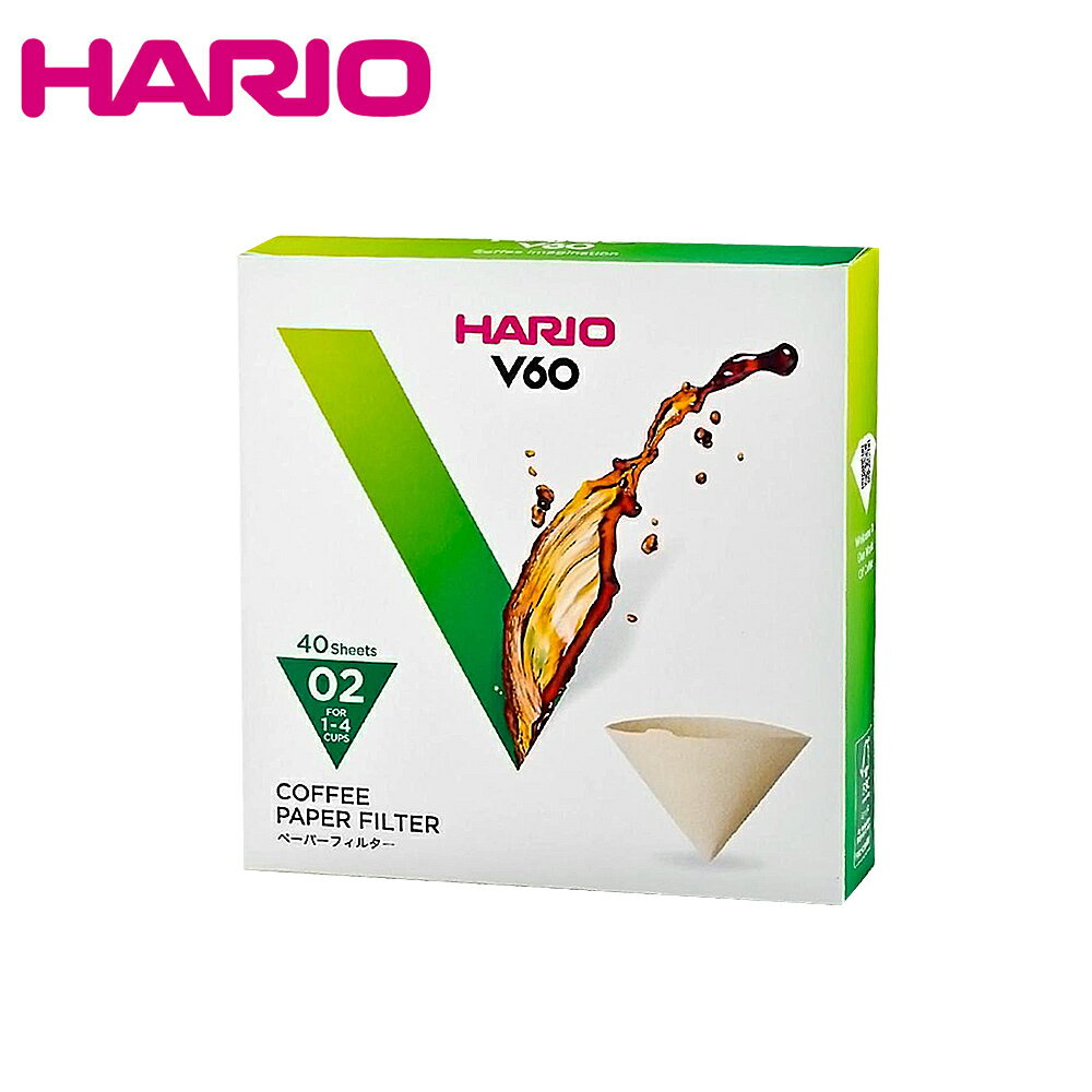 《HARIO》V60無漂白02濾紙40張 VCF-02-40M