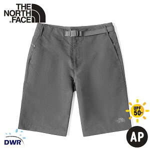 【The North Face 男 軟殼短褲《瀝青灰》】49BF/DWR/排汗/防潑水/運動褲/休閒褲/跑步