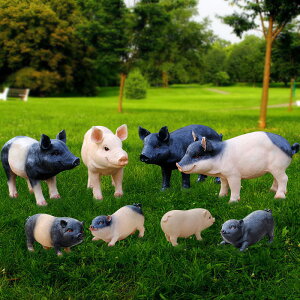 戶外玻璃鋼田園仿真小豬擺件花園庭院別墅農場裝飾景觀小品雕塑