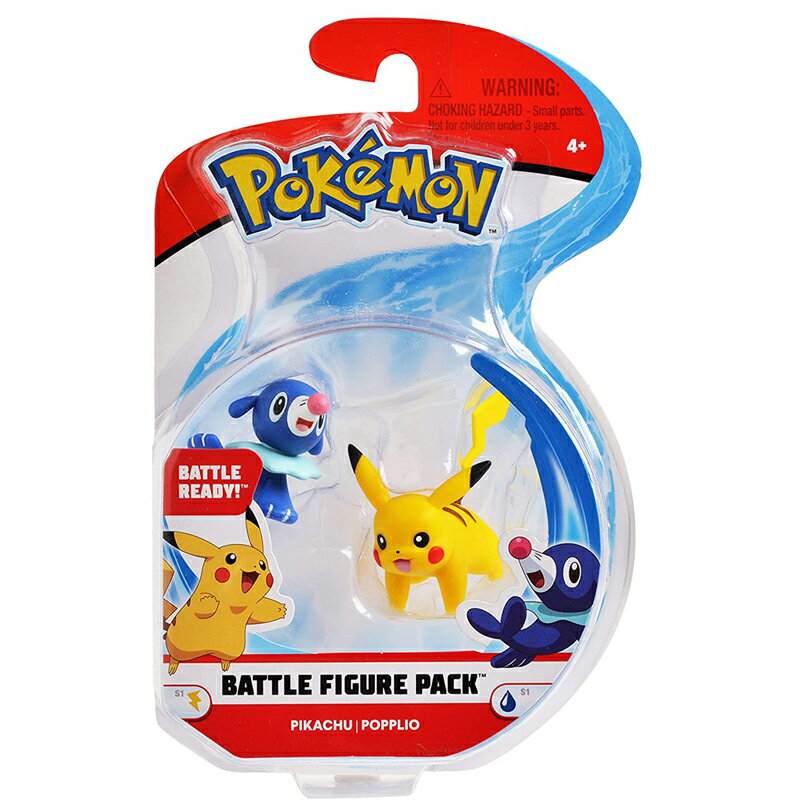 [9美國直購] Pokemon 精靈寶可夢 戰鬥動作公仔 2 件組 2 Inch Battle Action Figure 2-Pack, includes 2 Pikachu and 2 Popplio