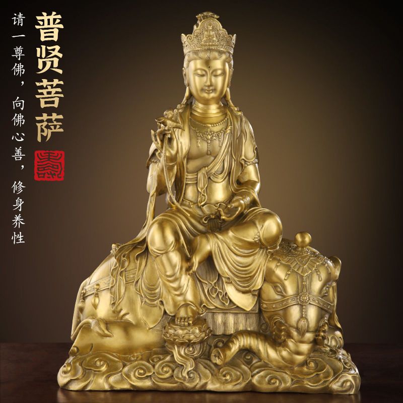 西藏工藝 純銅彫 浮彫 文殊菩薩仏 仏像 文案置物 置物擺件 時代物 古董品