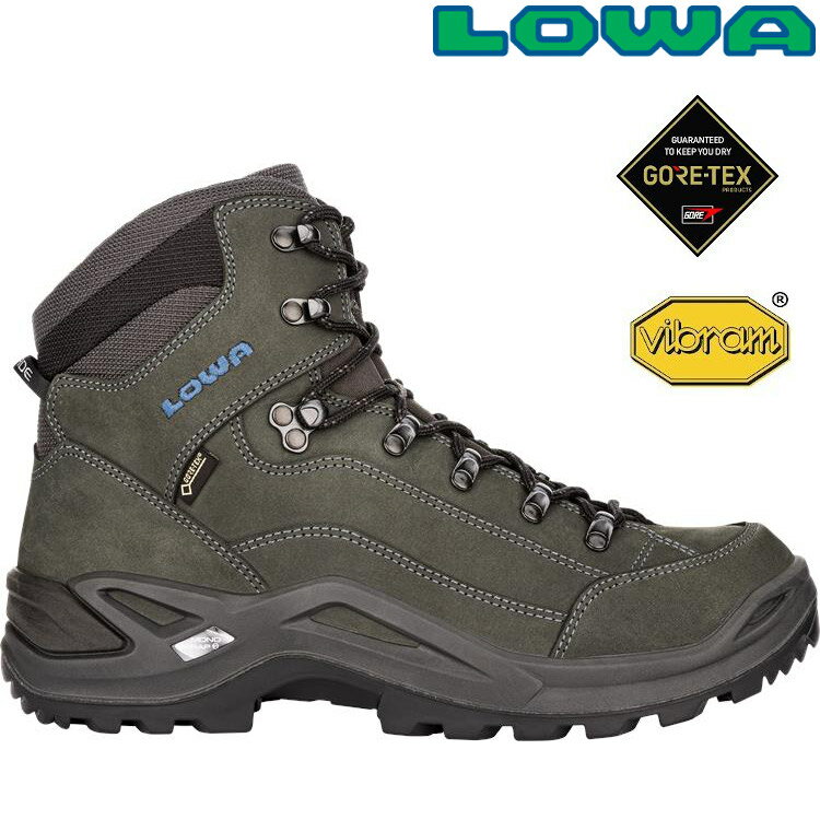 Lowa Renegade GTX Mid 男 中筒防水健行鞋/登山鞋 LW310945 9780 深灰/藍