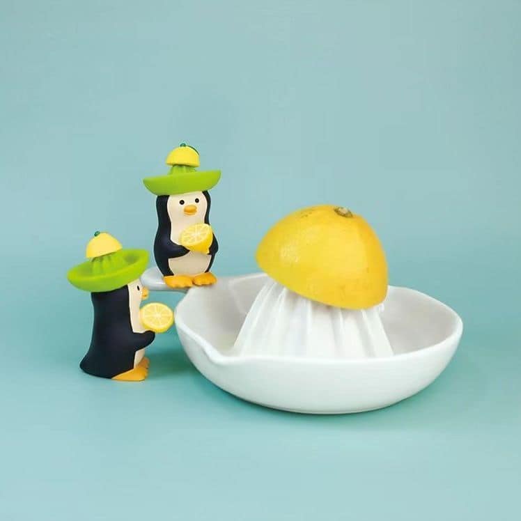 日式夏日檸檬水果貓 治癒系可愛日式小擺件桌面裝飾品 2