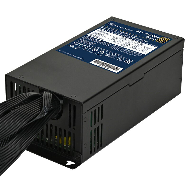 SilverStone 銀欣 2U 750Rx Gold 80 PLUS 金牌認證 750W 2U Single直出線電源供應器/SST-2U750R-GF
