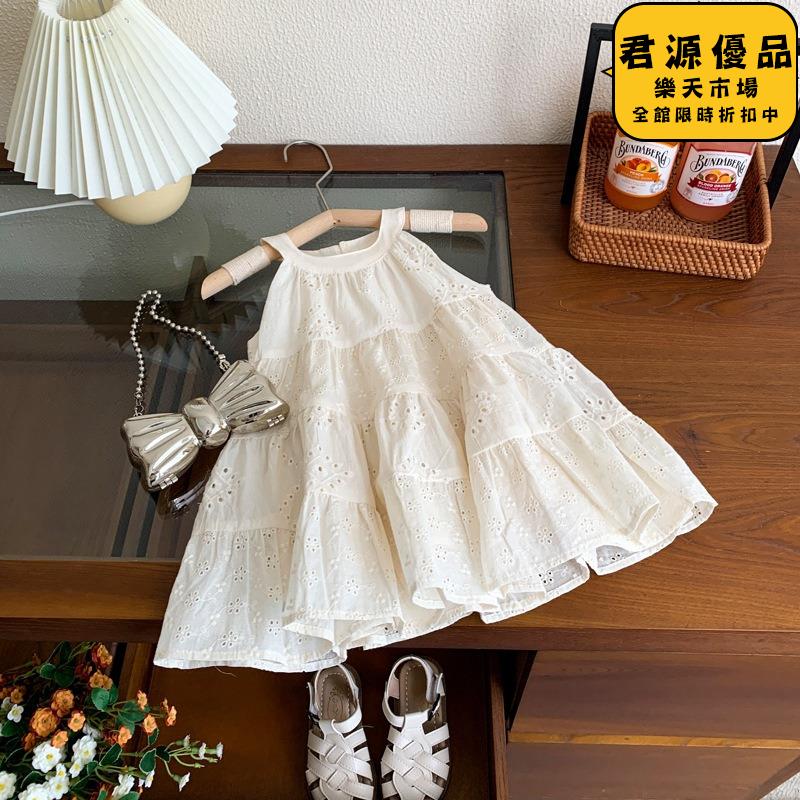 洋裝 女童洋裝 女童吊帶連衣裙 夏季新款兒童時髦無袖裙子 寶寶夏裝 洋氣公主裙 連衣裙