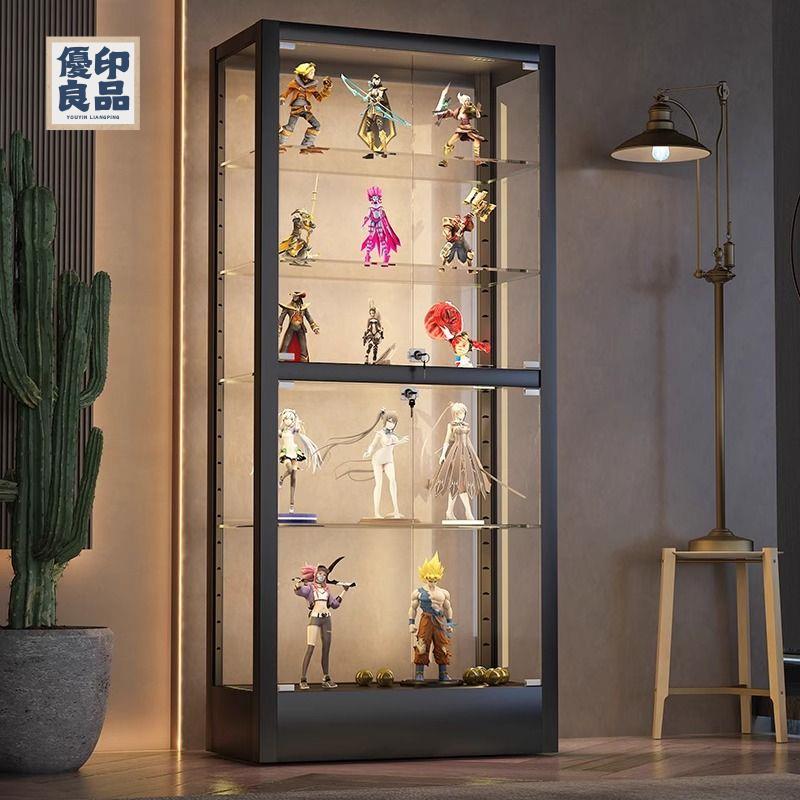 免運 展示櫃 玻璃門展示櫃 收納櫃 手辦展示櫃 手辦展示櫃帶燈玻璃櫃透明樂高展櫃家用模型陳列櫃玩具展示架櫃子特惠/優選 新品 全館折扣 售後保障 可開發票 工廠現貨 y542