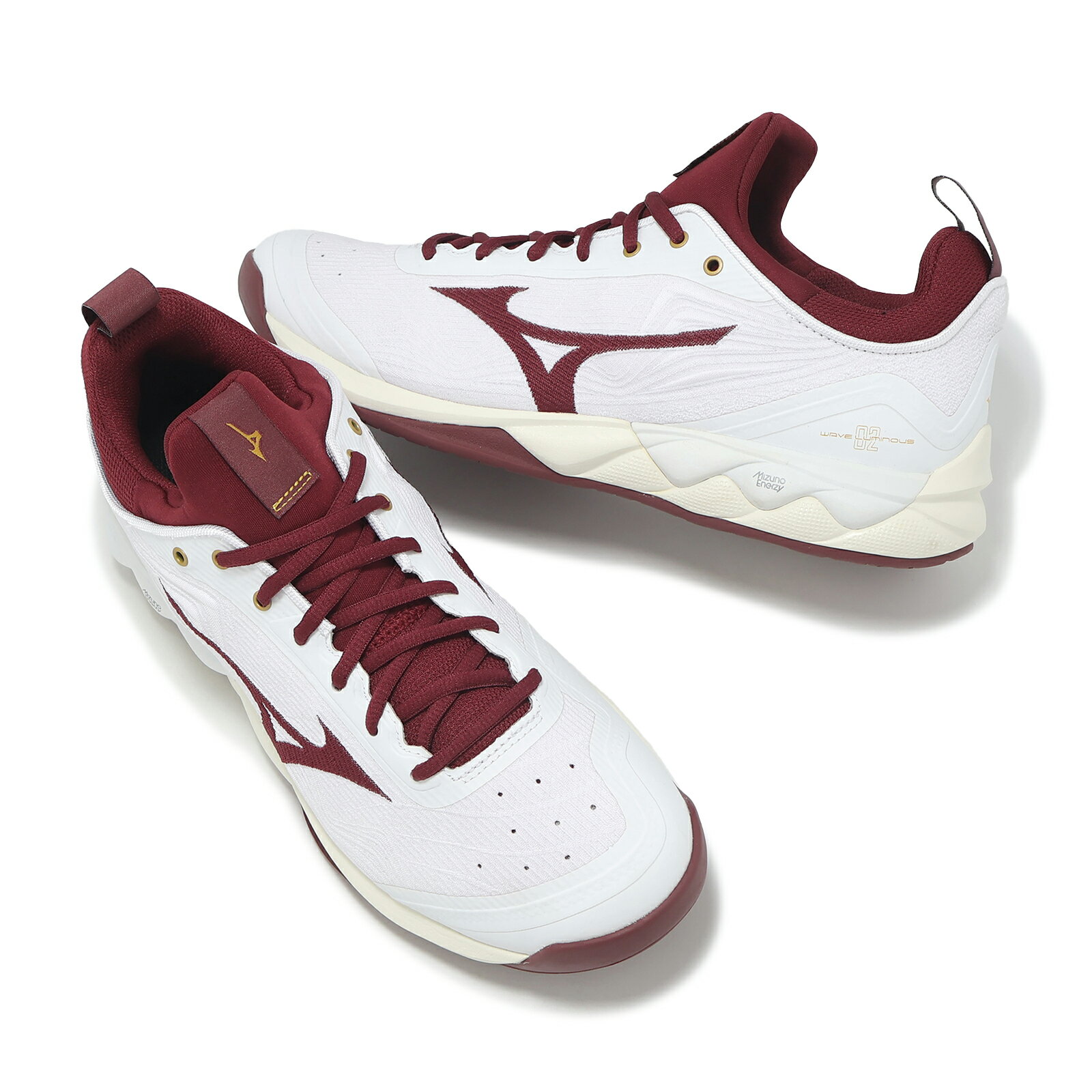 Mizuno 排球鞋 Wave Luminous 2 男鞋 白 紅 襪套 緩衝 室內運動 羽排鞋 美津濃 V1GA2120-45 5