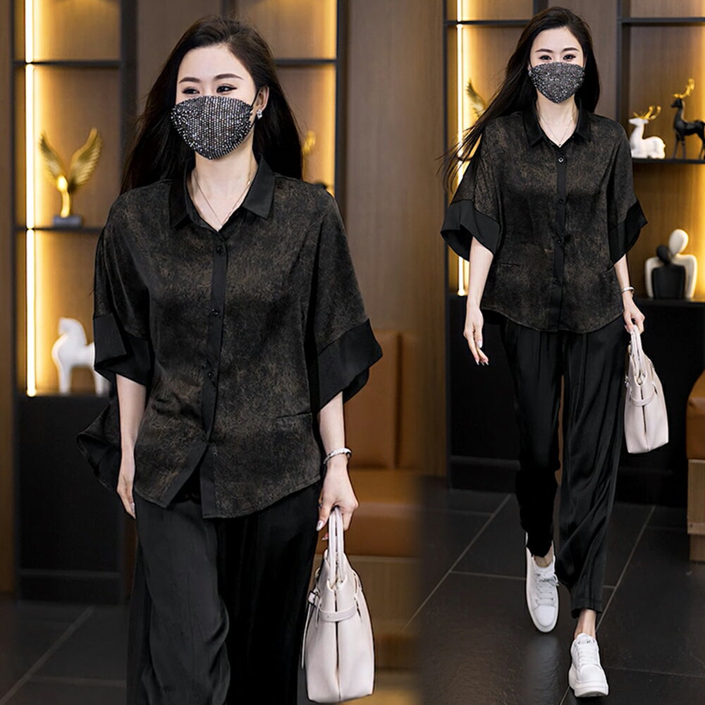 ＊ORead＊韓版兩件套裝(黑色L~5XL)【限定加碼✿全館滿額再折】