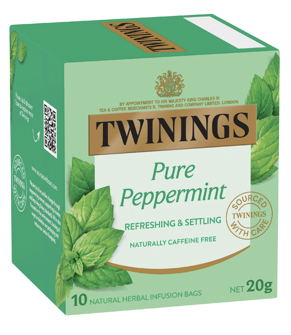 Twinings 唐寧 Pure Peppermint 沁新薄荷茶 10包/盒 獨立茶包 盒裝花草茶 清新順口
