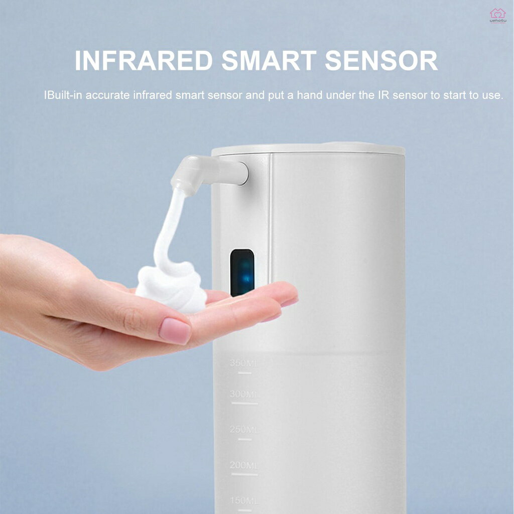 灰色全自動感應泡沫洗手機皁液器350ml（不含電池，30個/箱