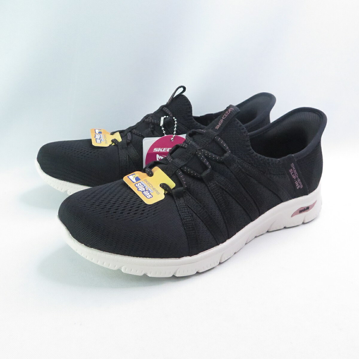 Skechers 104684BKMV 女健走鞋 Arch Fit Refine 2.0 免綁鞋帶 瞬穿 黑/白