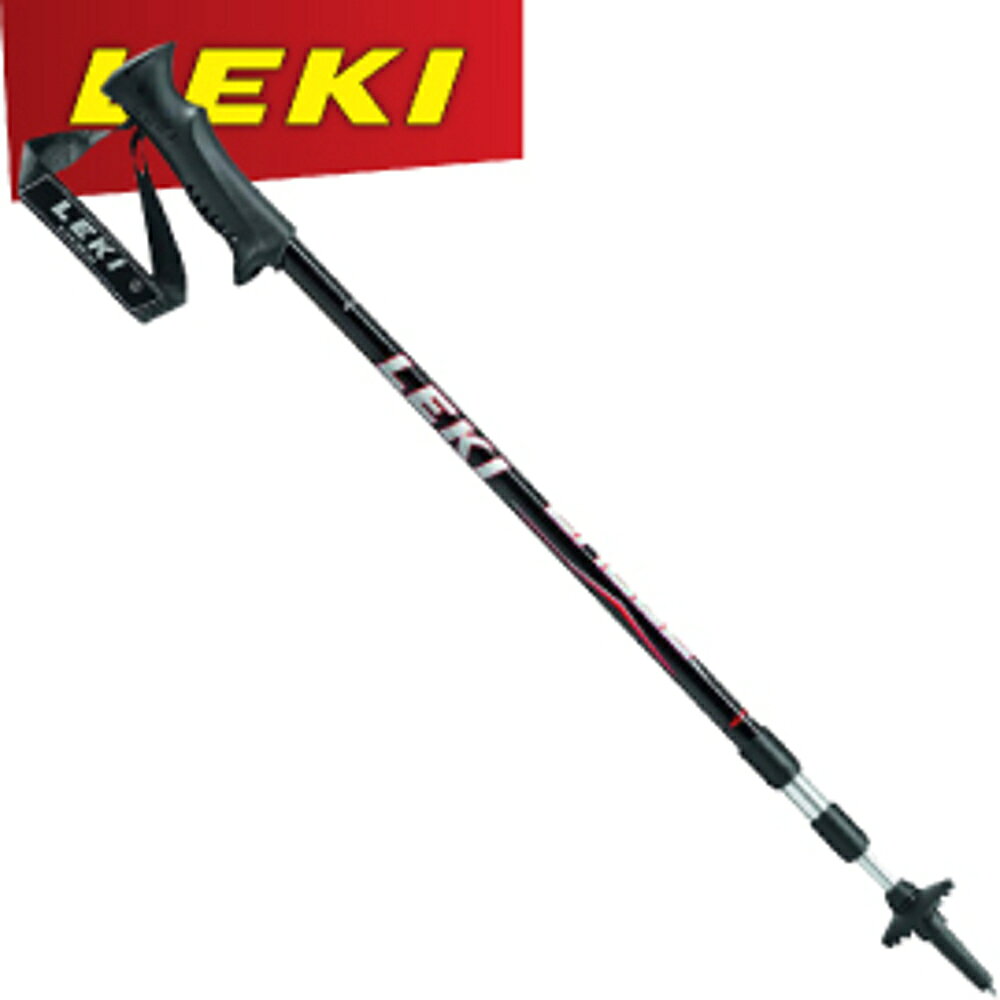 【LEKI 德國 輕量鋁合金 三節式登山杖 (無避震)黑】6322011/柺杖/適登山/爬山/健行/旅行