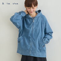 a la sha 壓線細節連帽牛仔外套 a la sha 壓線細節連帽牛仔外套