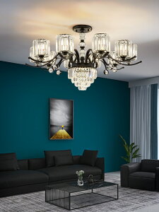2021年新款客廳輕奢水晶吊燈具現代美式別墅大廳吸頂組合全屋套餐