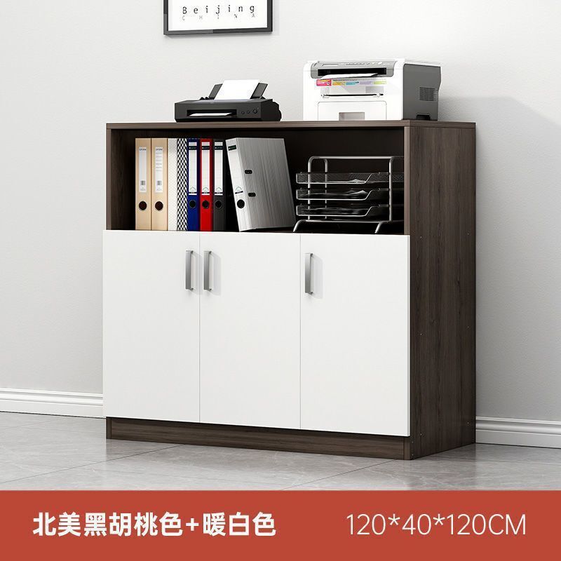 辦公室文件櫃矮櫃子儲物櫃資料檔案帶鎖抽屜收納櫃辦公桌邊櫃側櫃 5