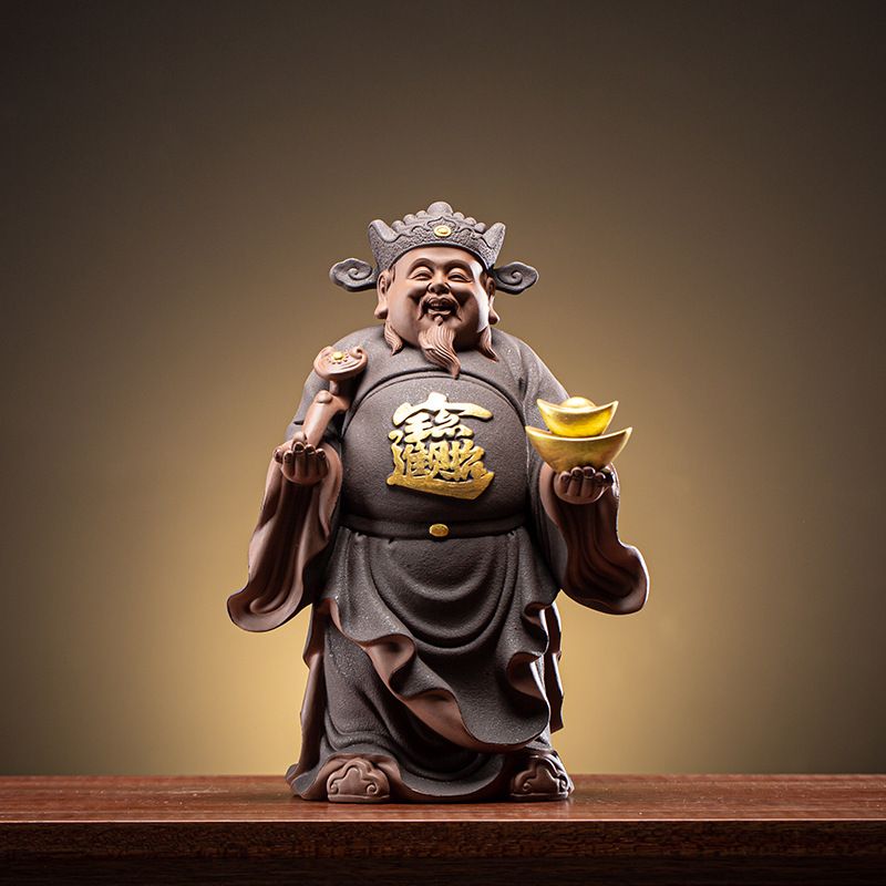 公司貨 免運 快速出貨 擺件 禮品 陶瓷財神爺佛像擺件文武財神風水招財辦公室店鋪開業家用禮品