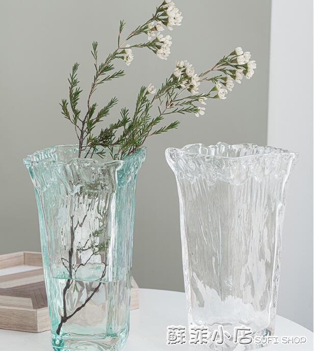 西班牙風格手工插花玻璃花瓶北歐歐式透明客廳擺件現代簡約水培 樂樂百貨