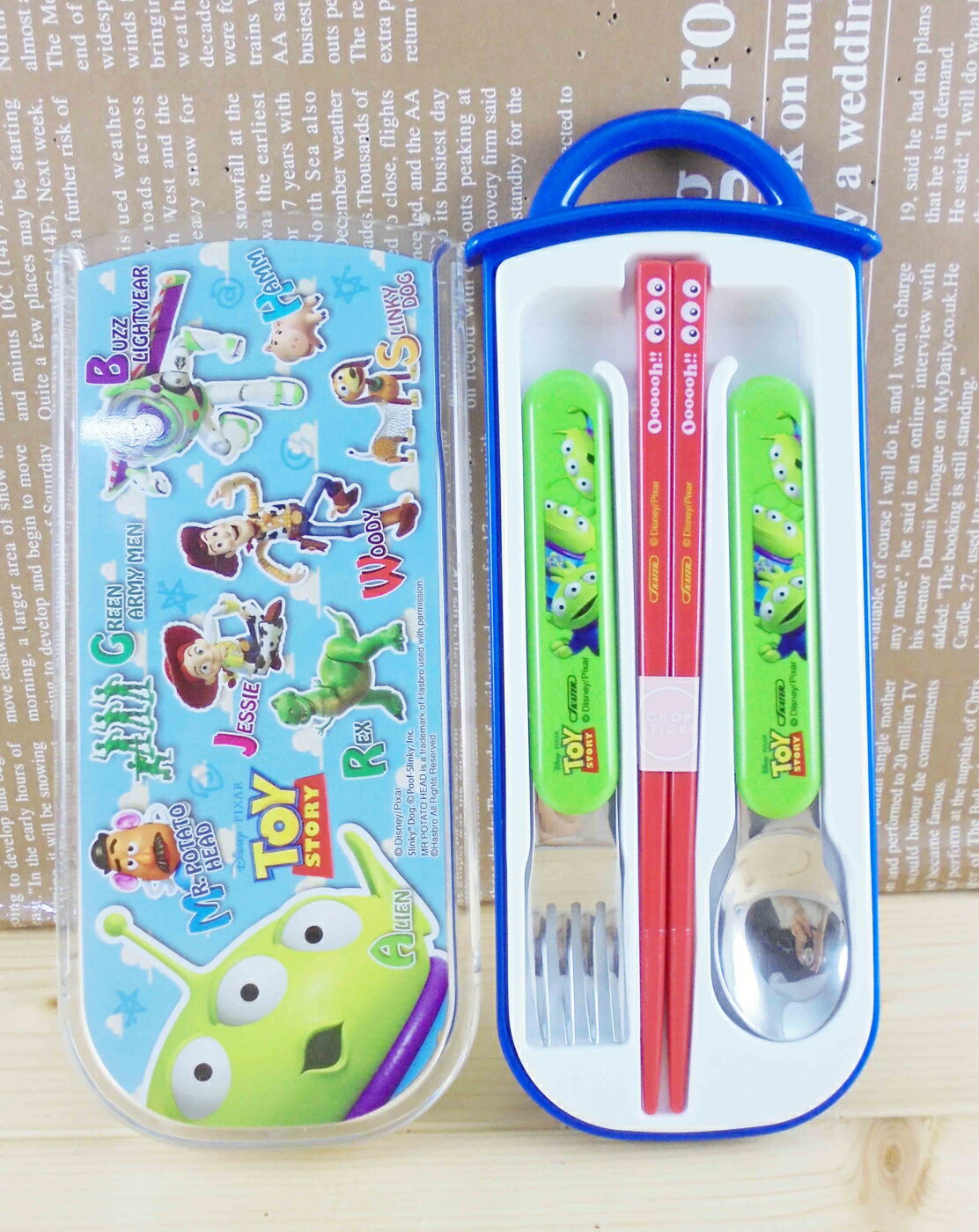 【震撼精品百貨】Metacolle 玩具總動員-便當盒-餐具組 震撼日式精品百貨