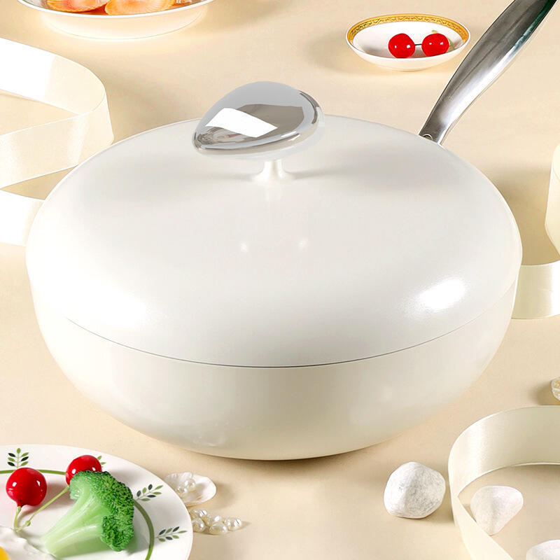 鵝卵石炒鍋陶瓷不粘鍋麥飯石炒菜鍋奶鍋煎鍋電磁爐鍋具套裝