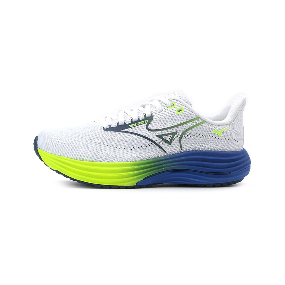 MIZUNO WAVE RIDER 29 寬楦運動慢跑鞋 白藍 J1GC250453 男鞋
