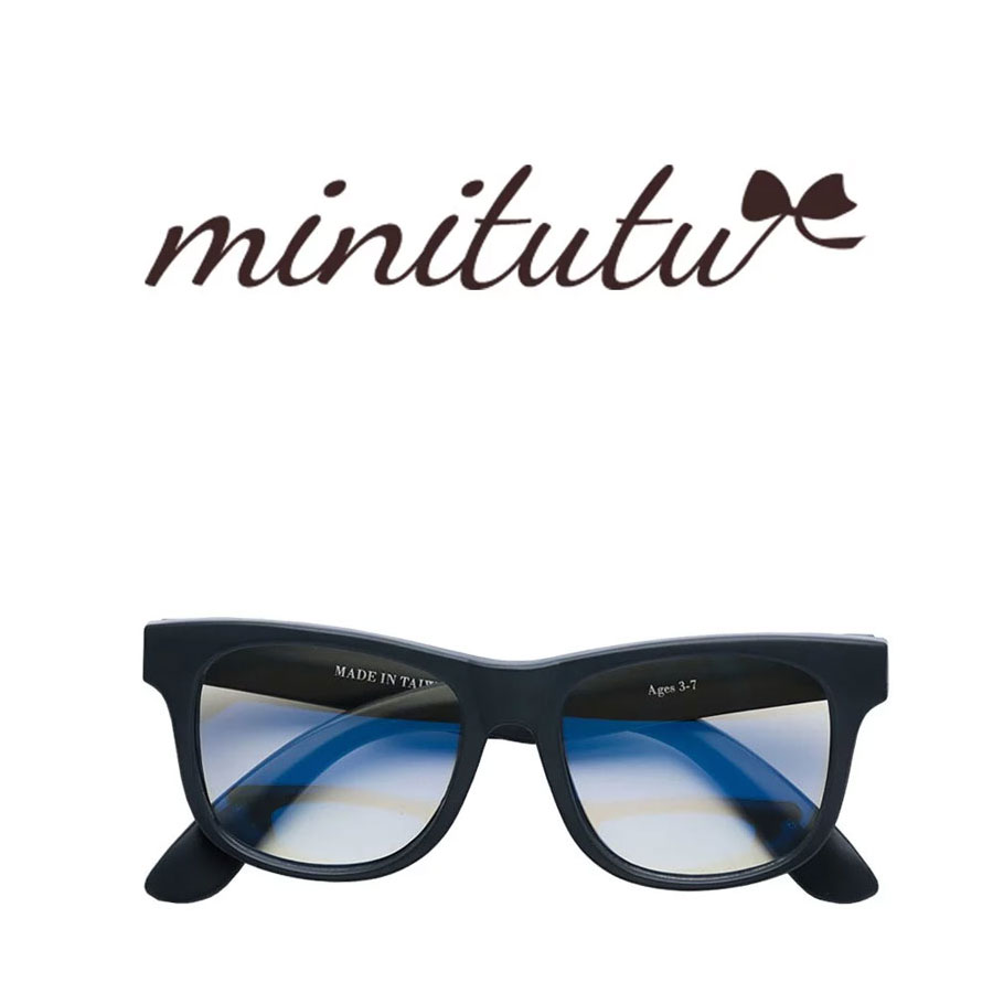 【MiniTutu】兒童藍光眼鏡 幼童藍光眼鏡 (方框 / 灰)