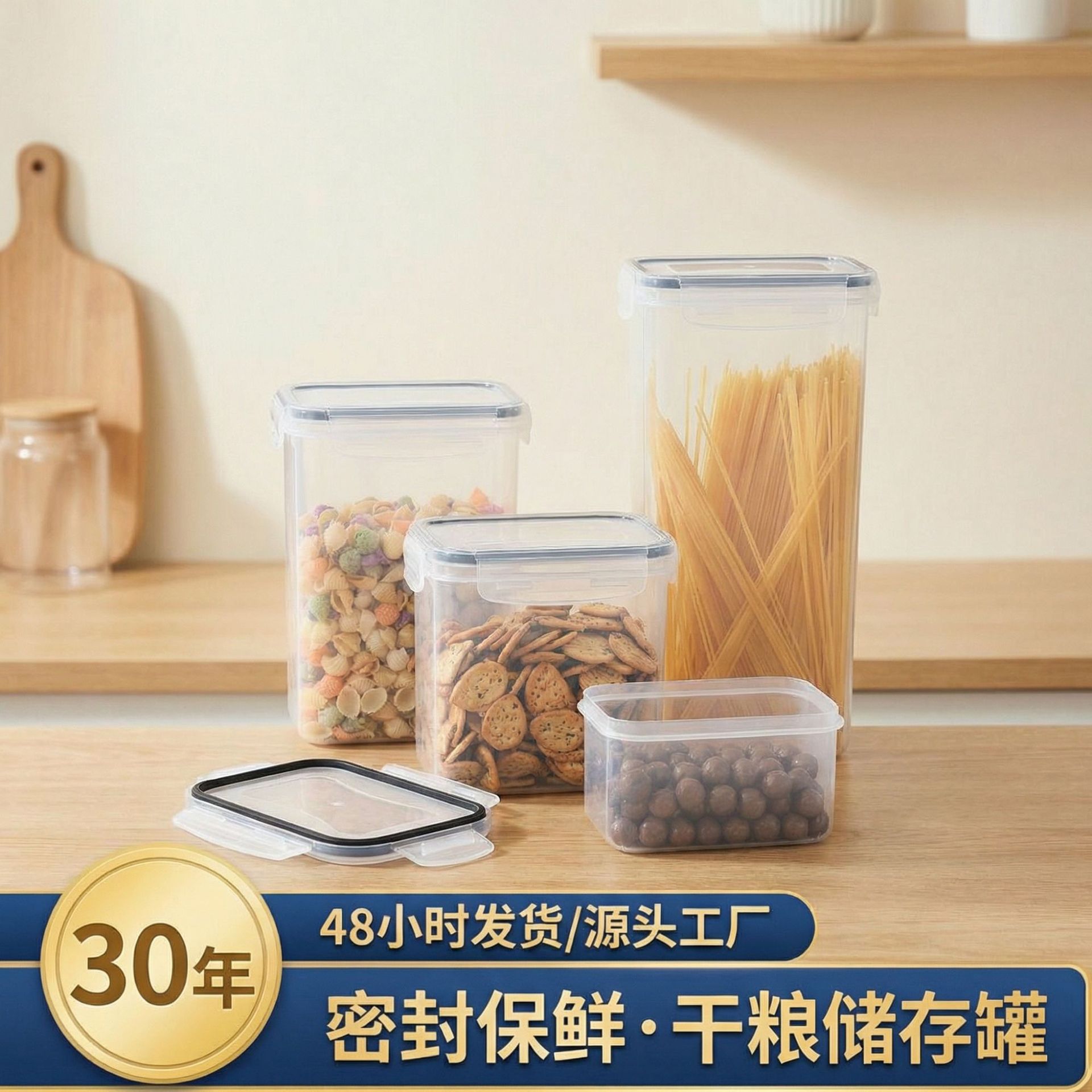 廚房密封罐五穀雜糧塑膠大號儲物罐透明罐子食品儲存罐收納保鮮盒