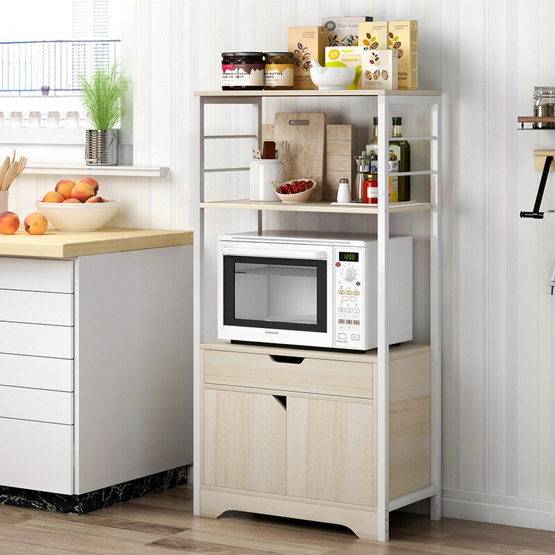 蔓斯菲爾廚房電器收納置物架家用微波爐架歐式多功能客廳儲物碗柜