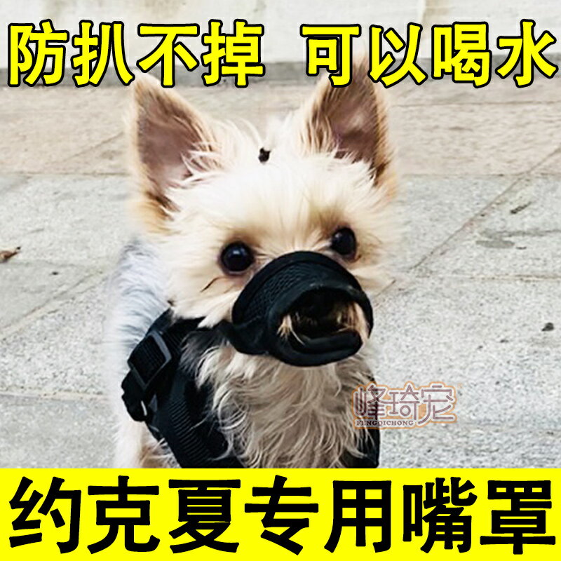 狗狗嘴套 寵物嘴套 防咬嘴套 約克夏專用嘴套小狗狗嘴罩口罩嘴巴套防亂咬亂吃防叫可喝水小型犬『FY02397』