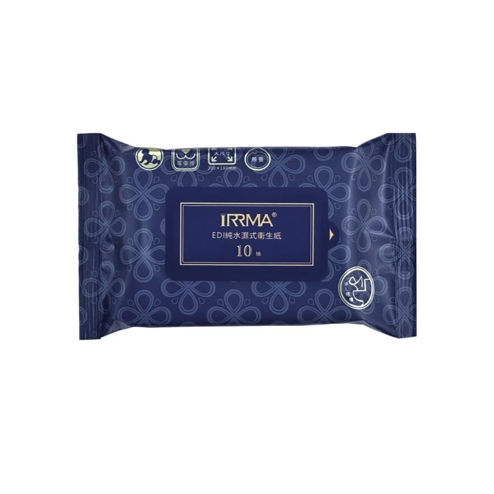 iRRMA 伊兒瑪 濕式衛生紙 大尺寸 可丟馬桶 EDI純水款 女性私密專用款 小包10抽 加蓋大包80抽 SGS檢驗【領券滿額再折千12/31止】 0