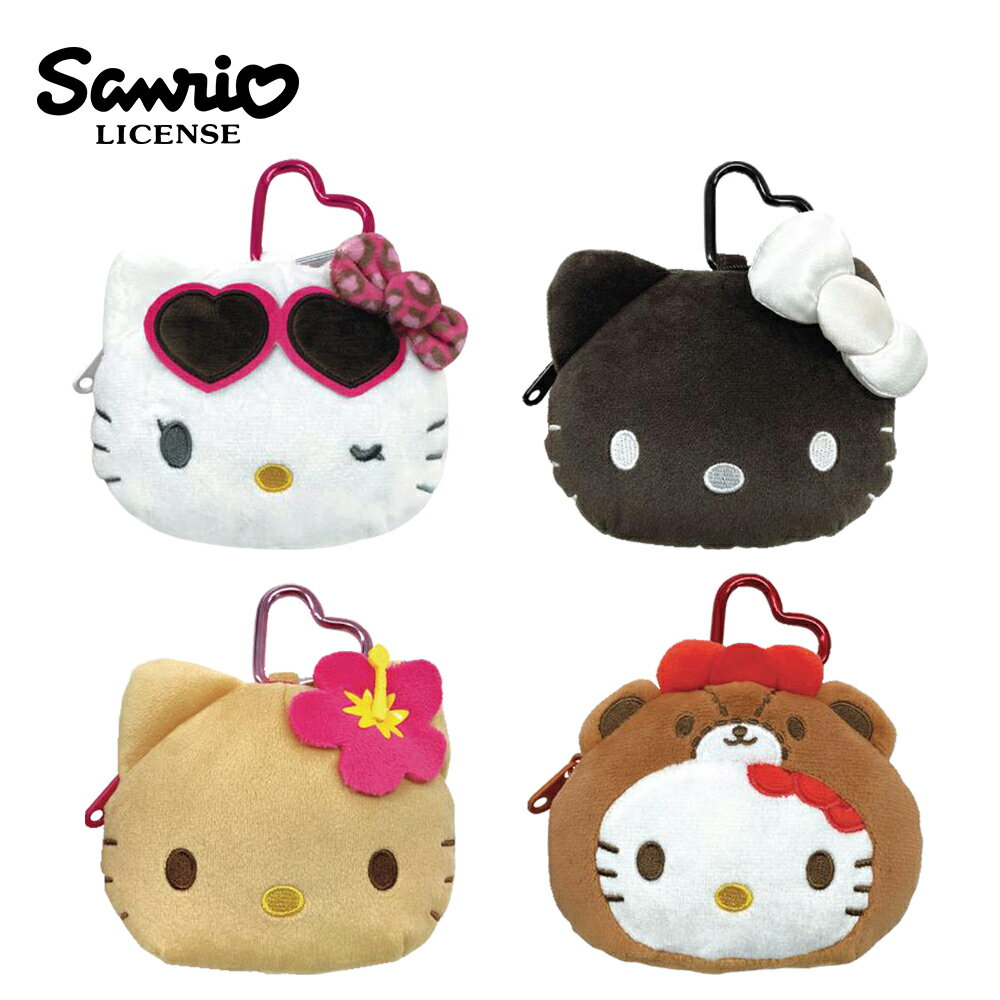 【日本正版】凱蒂貓 大頭造型 收納包 吊飾 零錢包 小物收納 Hello Kitty 三麗鷗 Sanrio