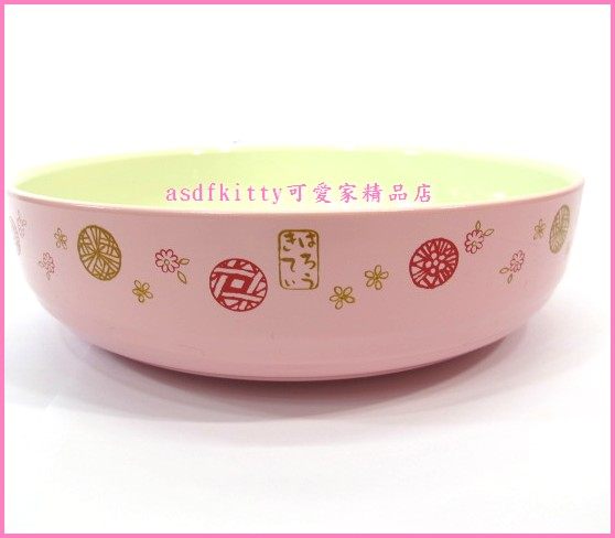 廚房【asdfkitty】 KITTY和風漆器水果盤/沙拉碗/深皿-2003年絕版正版商品-日本製